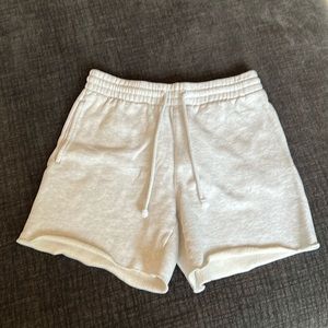 Soft TNA CozyAF sweat shorts from Urban Outfitters. Size small, light grey.